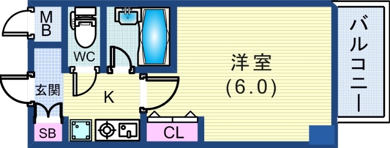 エスリード三宮フラワーロードの間取り