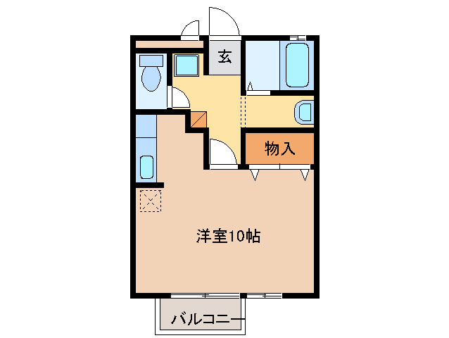 津市高茶屋小森町のアパートの間取り