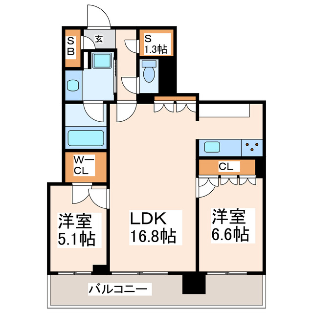 【熊本市西区春日のマンションの間取り】