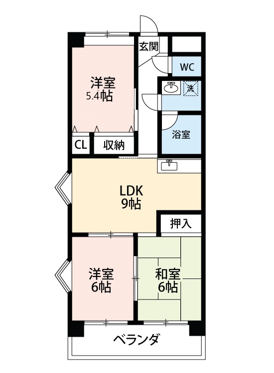 刈谷市野田町のマンションの間取り