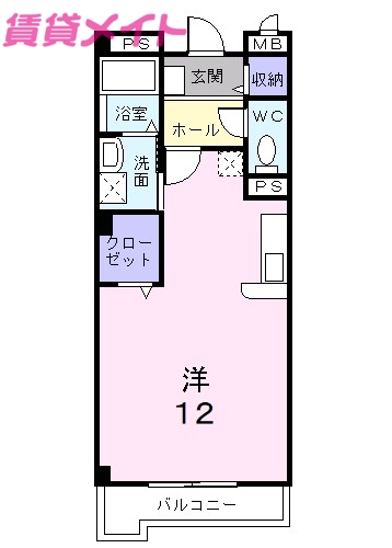 鈴鹿市南江島町のマンションの間取り