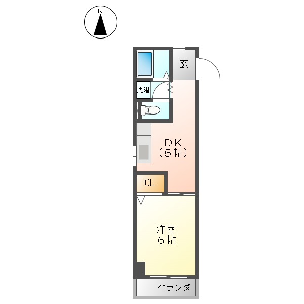 神明ハイツの間取り