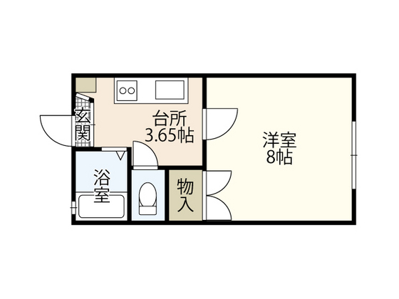 広島市安芸区矢野西のアパートの間取り