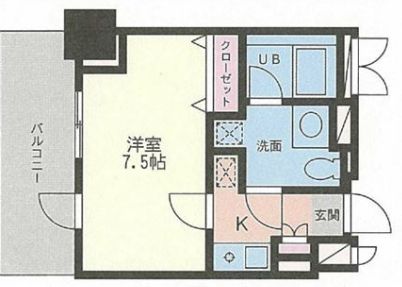 渋谷区幡ヶ谷のマンションの間取り