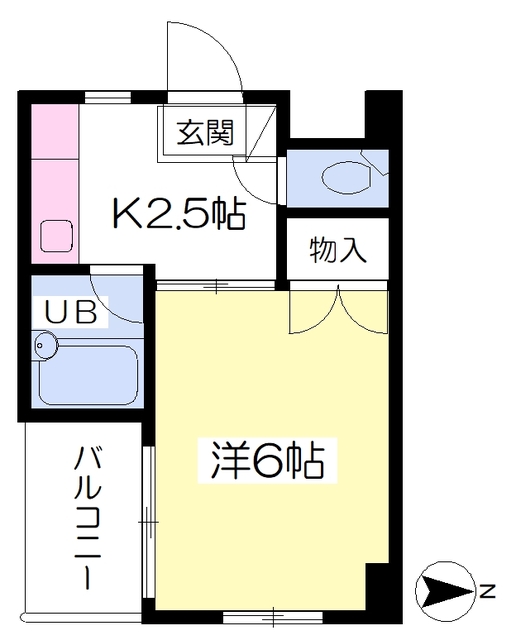 松山市清水町のマンションの間取り