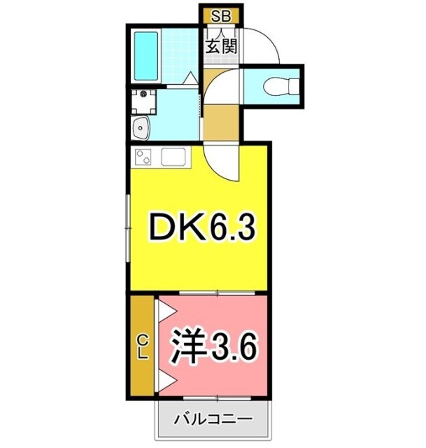 【明石市大久保町西島のアパートの間取り】