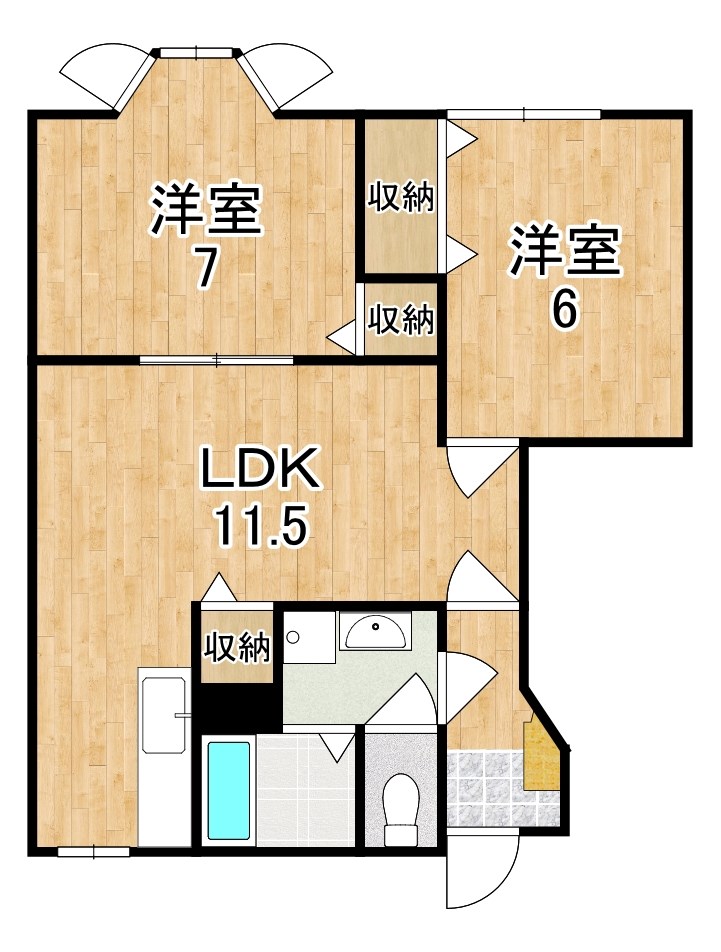 ドミールＢの間取り