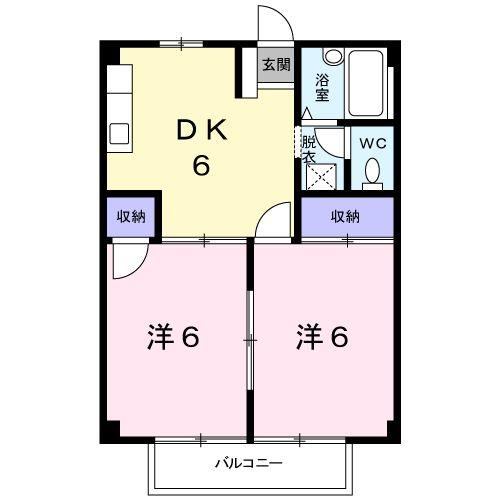 菊池郡大津町大字室のアパートの間取り