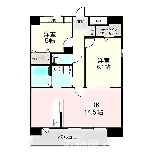 宇土市新松原町のマンションの間取り