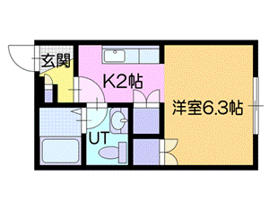 札幌市厚別区厚別中央一条のマンションの間取り