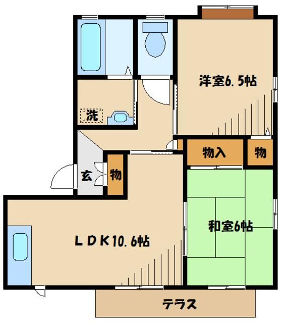 相模原市南区新磯野のアパートの間取り