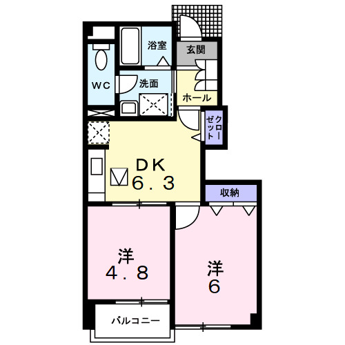 セレーノ　Ａの間取り