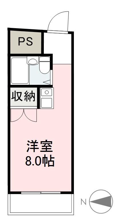 高松市亀岡町のアパートの間取り