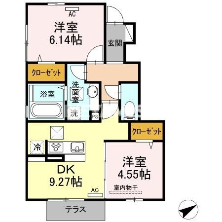 大村市木場のアパートの間取り