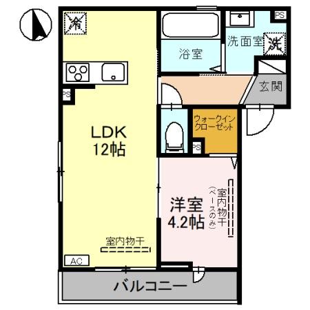 （仮称）D-ROOM横川NTの間取り