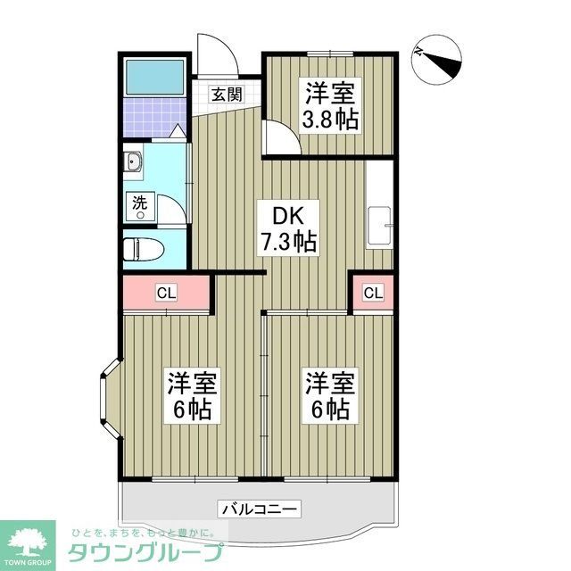 さいたま市大宮区上小町のマンションの間取り