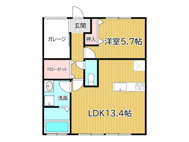 ヴァルト中間の間取り