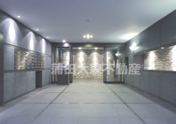 エントランス　防犯カメラTVモニター付オートロック宅配BOXメールBOX管