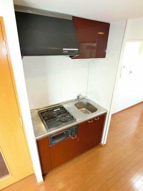 キッチン　2口ガスコンログリル付き