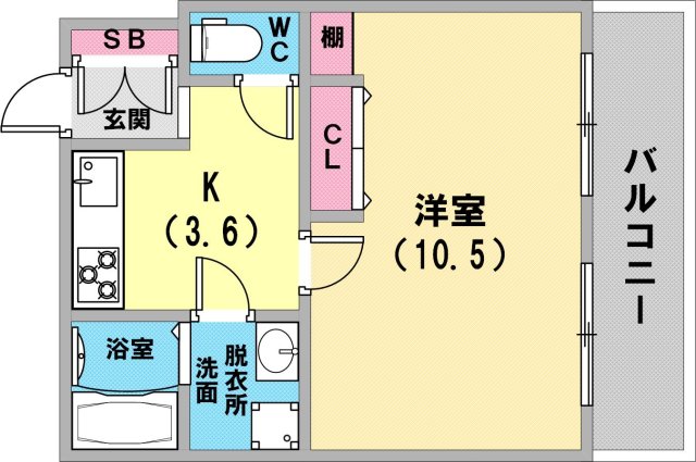 御影サンシャインの間取り写真