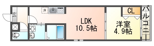 フジパレス新伊丹駅東ウエストの間取り写真