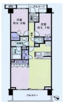 横濱紅葉坂レジデンス参番館の間取り写真