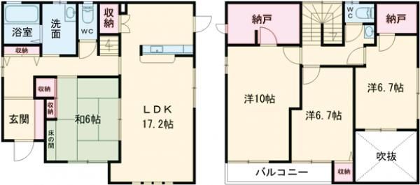貸戸建住宅の間取り写真