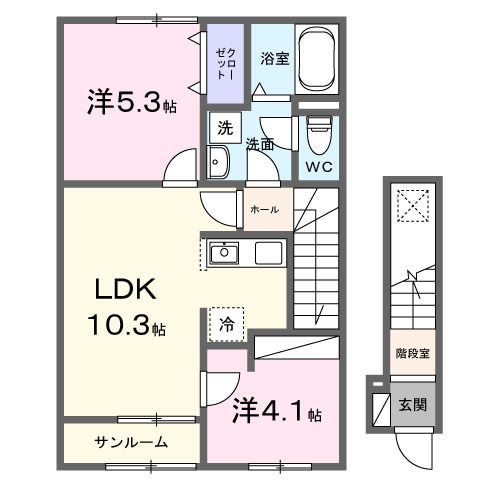 中央4丁目アパートの間取り写真