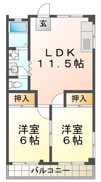 みづほハイツの間取り写真