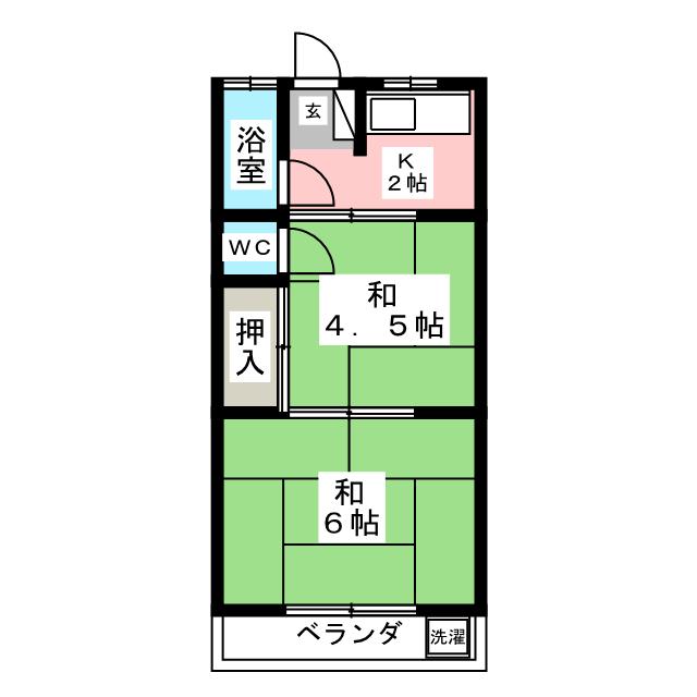 コーポこがねの間取り