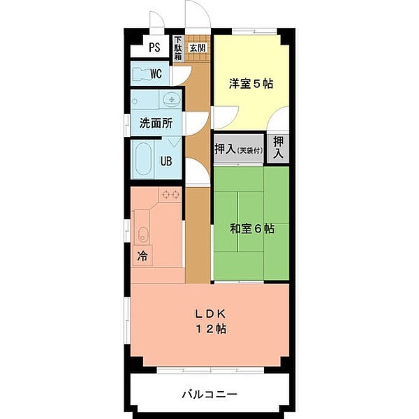 八王子市堀之内のマンションの間取り