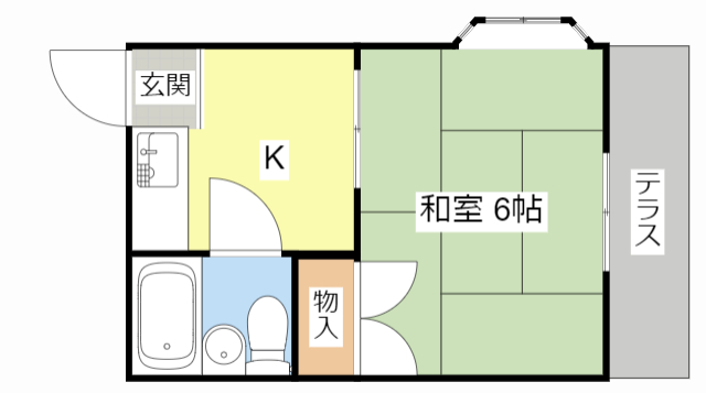 彦根市平田町のアパートの間取り