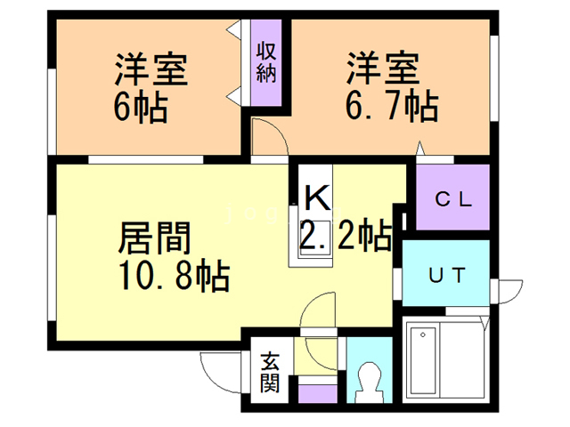 クレスト駒園Ｂの間取り