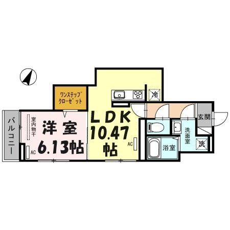 埼玉県越谷市大沢１（アパート）の賃貸物件の間取り