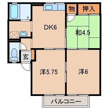 【セジュール榎原　IIの間取り】