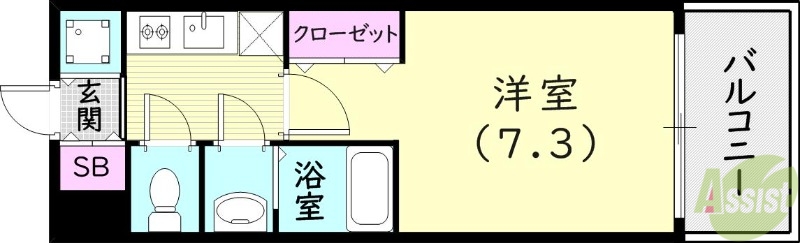 アドバンス神戸マーレの間取り