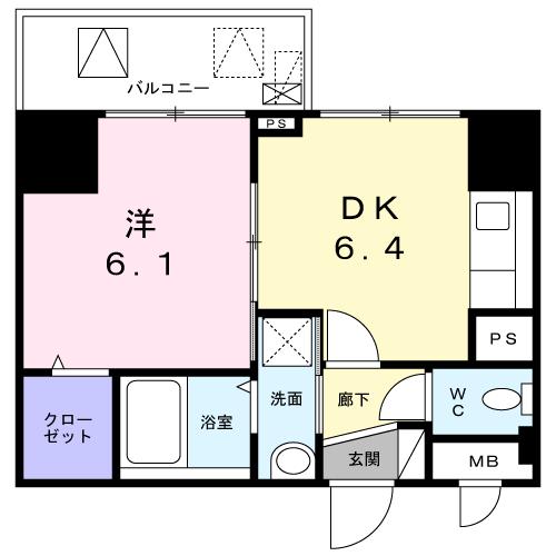 スアヴィス横須賀中央の間取り