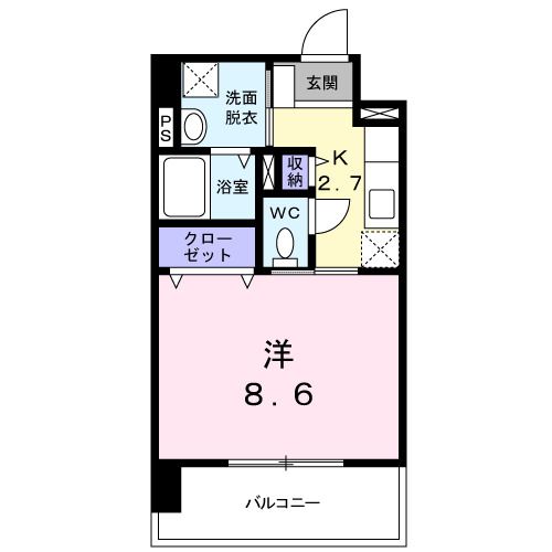 【北九州市小倉北区三萩野のマンションの間取り】