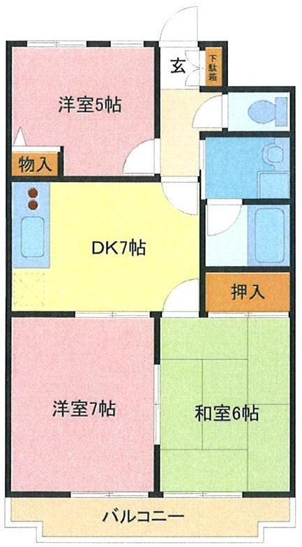 【さいたま市緑区大字中尾のマンションの間取り】