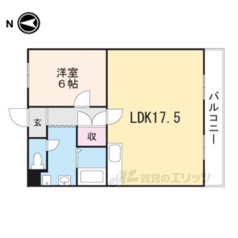 甲賀市信楽町長野のマンションの間取り