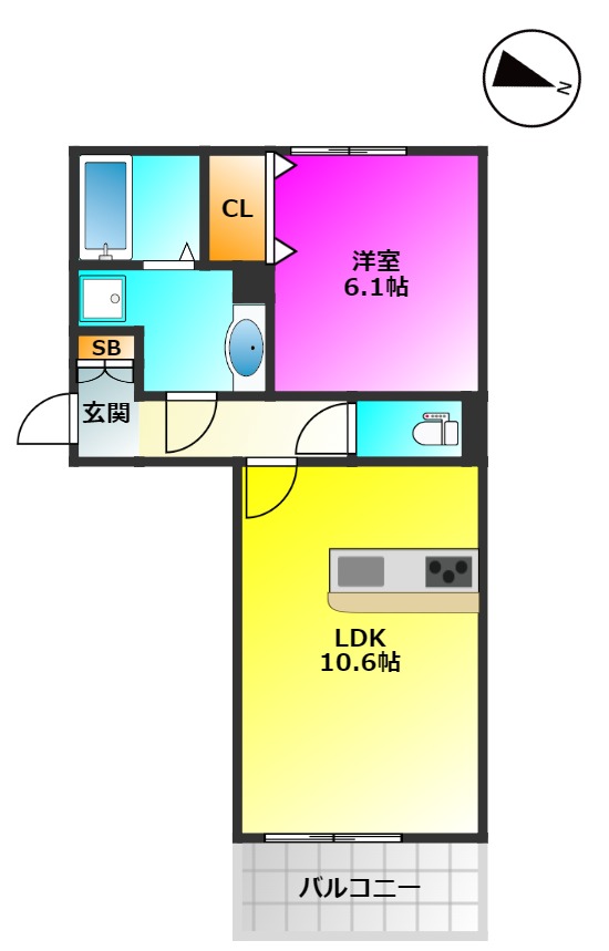 D-room野間大池の間取り