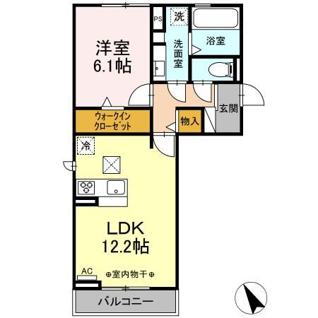 東海市富木島町のアパートの間取り