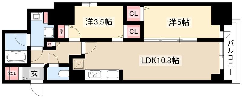 【プレサンスTHE久屋大通レジェンドの間取り】