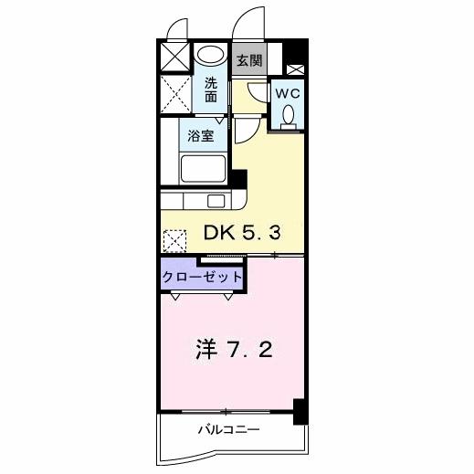 北九州市小倉南区長行東のマンションの間取り