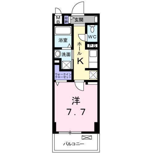 松山市湊町のマンションの間取り