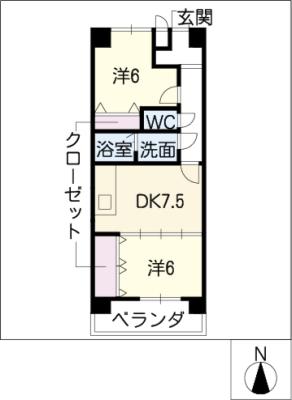 ベルウッド名駅の間取り