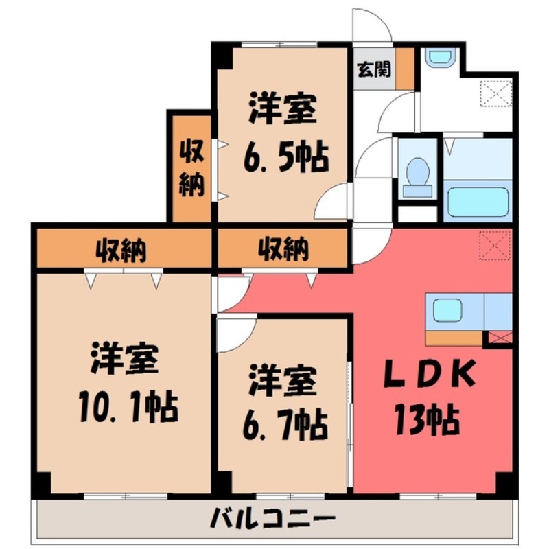 【Refuge・Fの間取り】