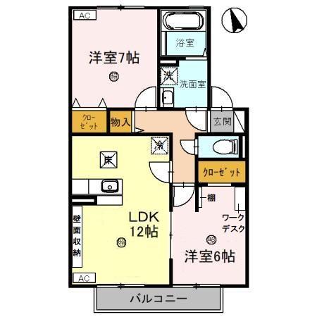 リビングタウン湖都が丘　Ｂ棟の間取り