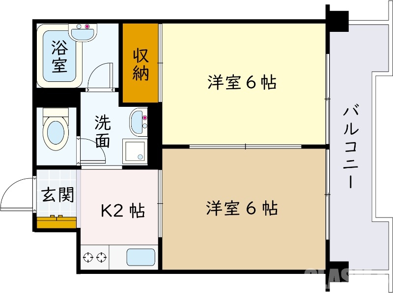 豊中市庄内東町のマンションの間取り