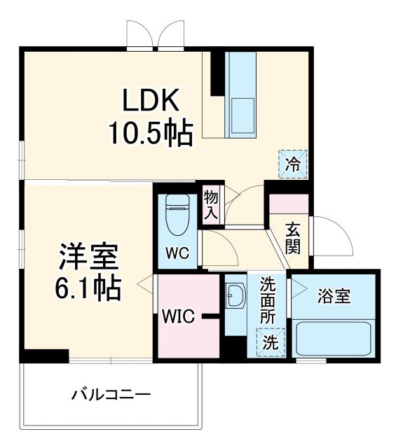 甲府市屋形のアパートの間取り